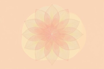 Leinwandbilder - Beautiful abstract design featuring a delicate lotus flower pattern on a soft pastel background. Generative AI