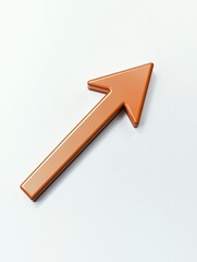 Aufkleber - Arrow pointing upward symbolizing growth and progress in a minimalist design for use in various contexts. Generative AI