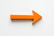 © Anat art - Bright orange arrow pointing right on a white background indicating direction clearly. Generative AI
