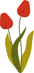 Wall Mural - tulip flowers handdrawn