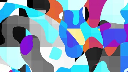 Aufkleber - Abstract Colorful Shapes. Loop psychedelic abstract background