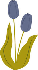 Wall Mural - tulip flowers handdrawn