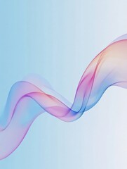 Leinwandbilder - Vibrant flowing waves in shades of pink and blue harmonizing on a light background. Generative AI
