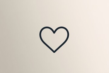 Aufkleber - Heart symbol on a minimalistic background conveying love and affection in a simple design. Generative AI