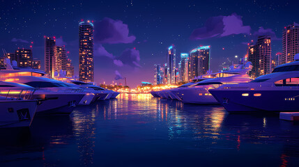 Wall Mural - luxury yacht harbor