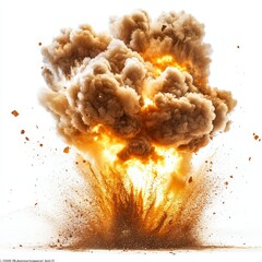 Wall Mural - explosion effect set against a white or transparent backdrop
