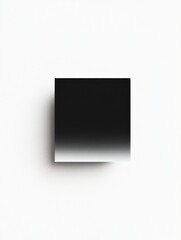 Leinwandbilder - Abstract black and white square art piece with subtle gradient effect on a plain background. Generative AI
