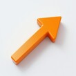© Анатолий Сав - Orange arrow symbol indicating direction points to the right on a light background. Generative AI