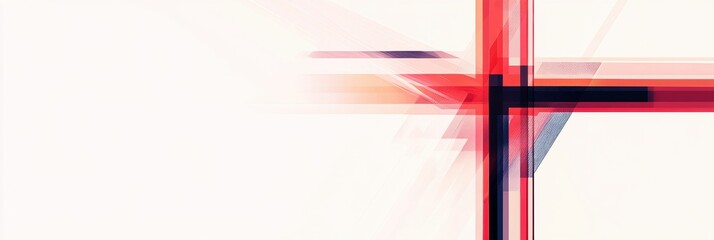 Aufkleber - Abstract composition combining vibrant colors and geometric shapes in a modern art style for visual impact. Generative AI