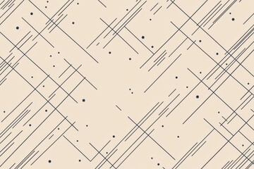 Poster - Minimalist pattern design featuring intersecting lines and dots on a light background perfect for digital and print applications. Generative AI