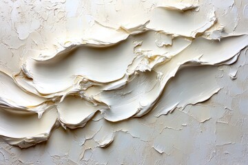 Poster - Abstract Minimalist Textured Off-White Canvas Background Soft Natural Light Shadows Imperfections Negative Space Balance