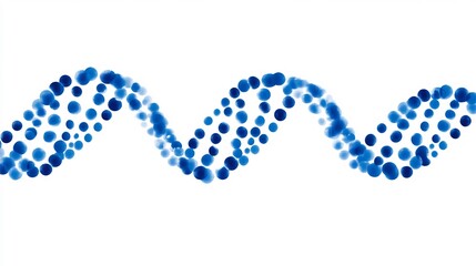 Sticker - Blue DNA helix, science background