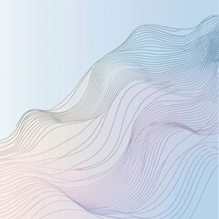 Aufkleber - Abstract wave patterns in pastel colors creating a calm and serene background design. Generative AI