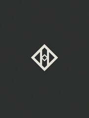 Leinwandbilder - Design featuring a minimalist geometric logo on a dark background with a simple yet modern aesthetic. Generative AI