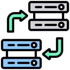 Wall Mural - Secondary Data Outline Color Icon