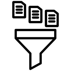 Wall Mural - Data Gathering Outline Icon