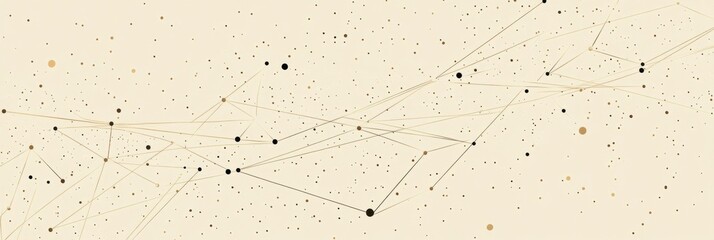 Leinwandbilder - Abstract representation of constellations with interconnected lines and dots on a light background. Generative AI