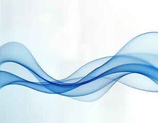 Leinwandbilder - Abstract design with flowing blue lines on transparent background. Dynamic wave lines create sense of motion, energy. Modern, futuristic look perfect for tech presentations advertisements. Image