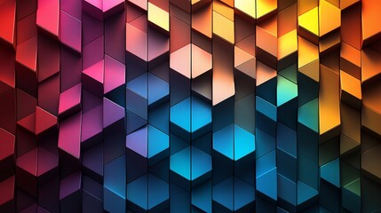 Poster - Abstract colorful geometric background.