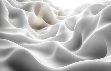 Poster - Minimalistic 3D Abstract Geometric Structure Wireframe Design Lighting Curves