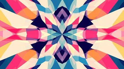 Leinwandbilder - Colorful geometric patterns create a vibrant abstract design for modern decor and artistic inspiration. Generative AI