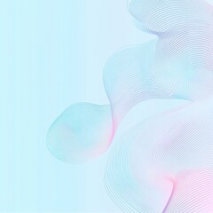 Poster - Abstract wave pattern in pastel colors creates a calming atmosphere for design and artistic projects. Generative AI