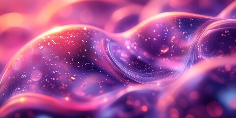 Leinwandbilder - Futuristic Abstract Composition with Overlapping Purple Rings and Soft Ambient Lighting in Minimalistic Style