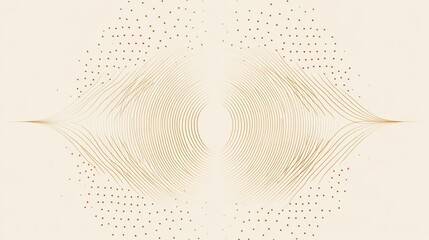 Aufkleber - Intricate wave pattern design with subtle dot details creating an elegant background in warm tones. Generative AI