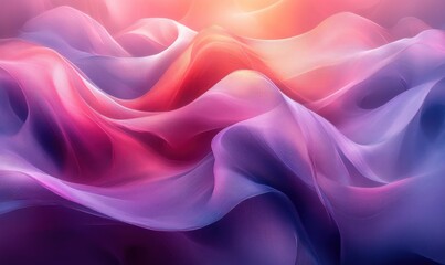 Aufkleber - Geometric Abstract Art with Purple and Blue Gradient Shapes
