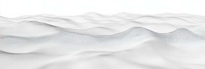 Leinwandbilder - Soft undulating waves of white texture creating a serene, abstract landscape in a minimalist environment. Generative AI
