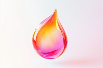 Poster - Vibrant droplet design showcasing colors of pink and orange for creative artworks and digital illustrations. Generative AI