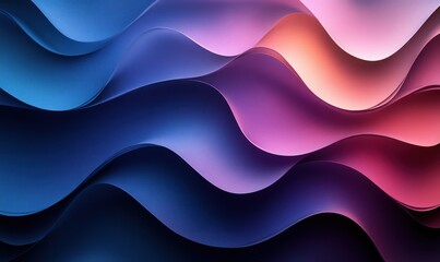 Poster - Modern Abstract Composition with Smooth Circular Shapes in Blue and Purple