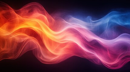 Aufkleber - Futuristic Abstract Background with Vibrant Gradients and Smooth Curves in Digital Art Style