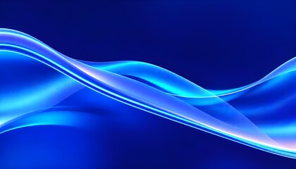 Aufkleber - An abstract composition of cool-toned iridescent waves, resembling a digital data flow