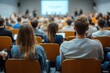 © bao - Lecture in Modern Conference Room with Engaged Audience Listening to Speaker