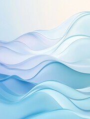 Leinwandbilder - Fluid waves in soft hues create a serene and calming visual effect in a tranquil setting. Generative AI