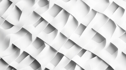 Poster - Abstract white textured pattern creates a dynamic visual effect with folds and shadows in a modern design space. Generative AI