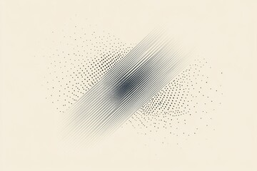 Leinwandbilder - Abstract art with fine lines and dotted textures on a light background creates a modern and minimalist aesthetic. Generative AI