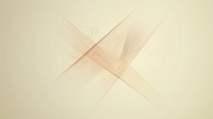 Fototapete - Abstract art composition featuring intersecting lines and soft hues in a minimalistic style for modern decor. Generative AI
