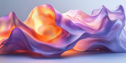 Poster - Futuristic Abstract Sculpture 3D Render Minimalist Background Design