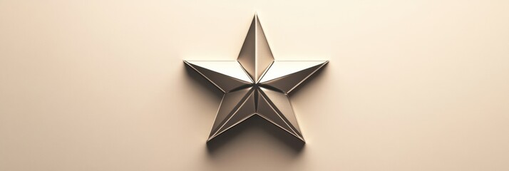 Leinwandbilder - Unique five pointed star design showcasing craftsmanship with a minimalistic aesthetic. Generative AI
