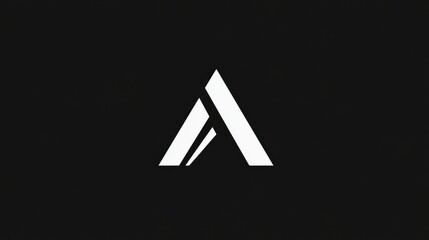Poster - Modern geometric logo design featuring sharp angles and a clean aesthetic for branding purposes. Generative AI