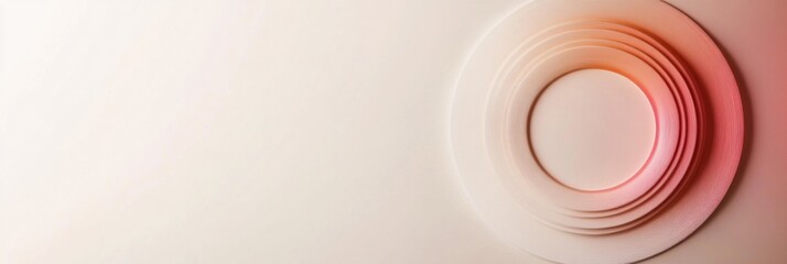 Poster - Abstract circular patterns showcase a blend of soft colors and smooth textures in a minimalist design setting. Generative AI