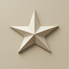 Poster - Decorative five pointed star design in neutral color suitable for modern home decor. Generative AI