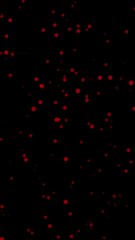 Aufkleber - red Particles Motion on black Background. 4k Animated Overlay. Holiday theme. Christmas 2026. 