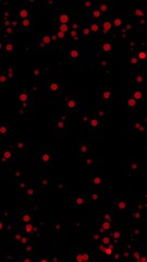Aufkleber - red Particles Motion on black Background. Vertical Animated Overlay.