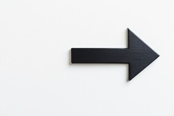 Leinwandbilder - Simple black arrow pointing right on a clean white background, ideal for navigation or directional signage purposes. Generative AI