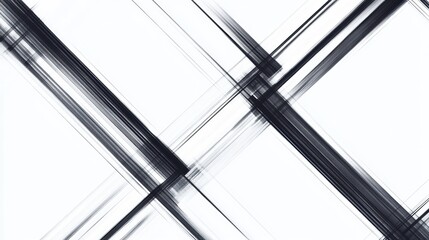 Aufkleber - Abstract lines create a dynamic interplay of black and white in modern design. Generative AI