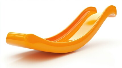 Wall Mural - sleek and modern orange object with smooth curves and reflective surface