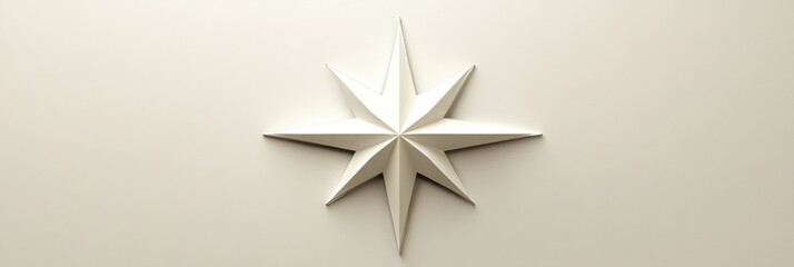 Poster - Decorative star wall art in neutral tones adds elegance to modern interior design and home decor settings. Generative AI